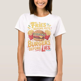 Camiseta Retro Burger Lover Quote T-Shirt Design for Foodie