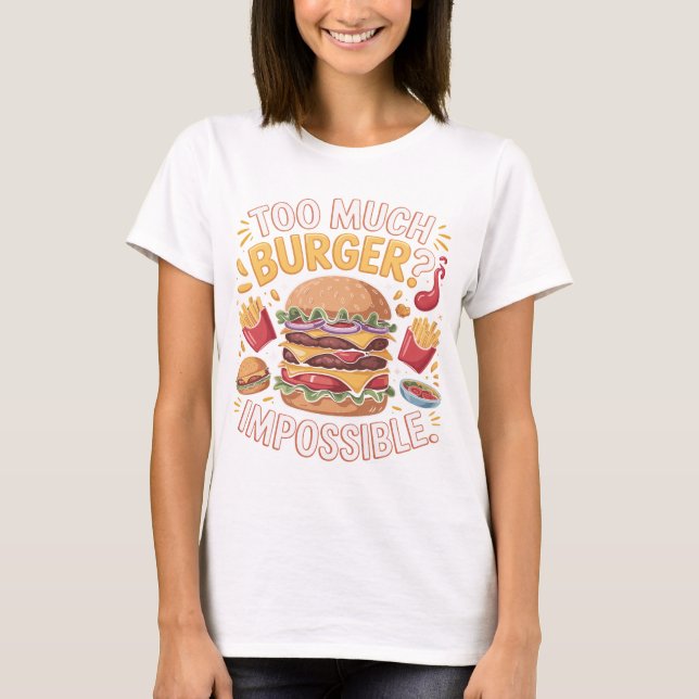 Camiseta Retro Burger Lover Typography Design for Foodie  (Anverso)