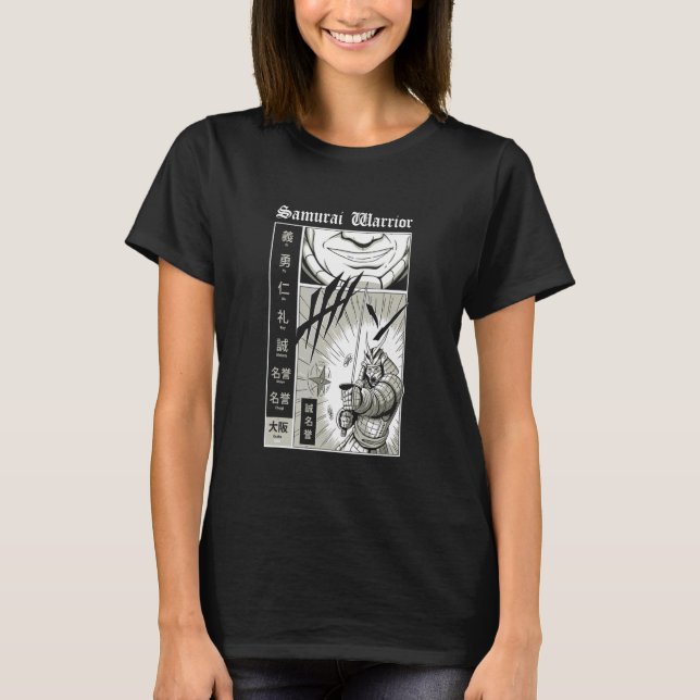 Camiseta Retro Bushido Samurai Warrior with Katana sword (Anverso)