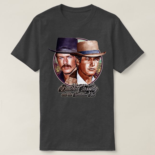 Camiseta Retro Butch Cassidy y Sundance Kid Outlaw Tr (Diseño del anverso)