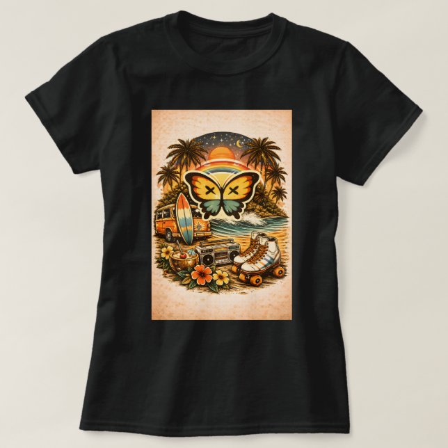 Camiseta Retro Butterfly TEES CO. 0047882 (Diseño del anverso)