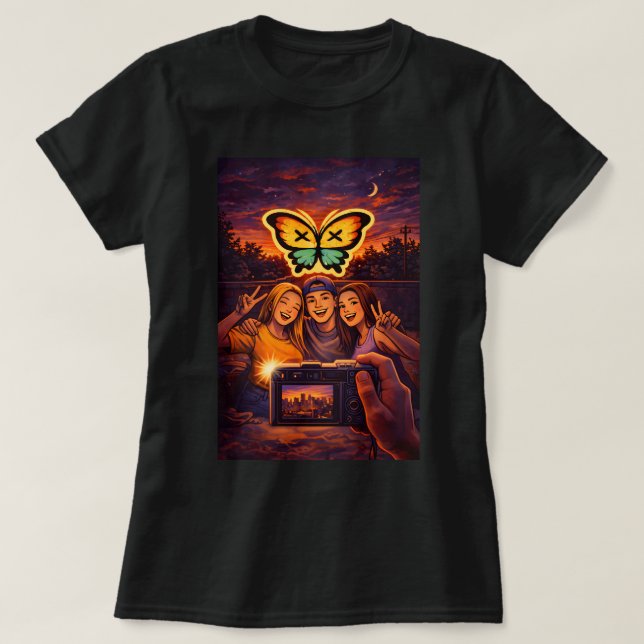 Camiseta Retro Butterfly TEES CO. 0047884 (Diseño del anverso)