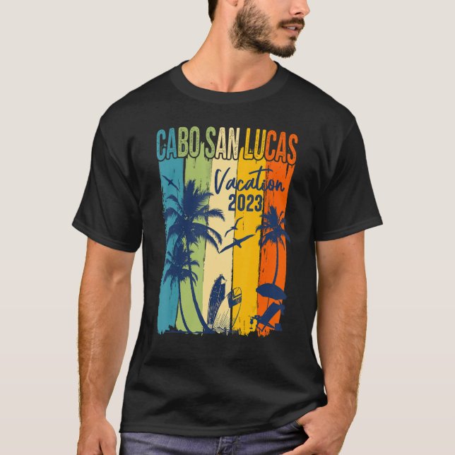 Camiseta Retro Cabo San Lucas 2023 Vacaciones familiares en (Anverso)