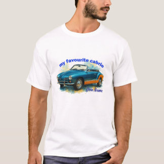 Camiseta Retro Cabrio Splash Art T-Shirt – personalisierbar