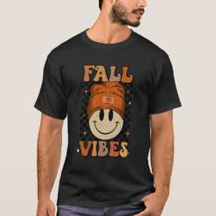 Camiseta Retro Caída Vibes Graciosa Sonrisa Otoño Niños Oto