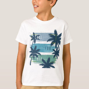 Camiseta Retro California Palm Tree- Beach Sunset Aestética