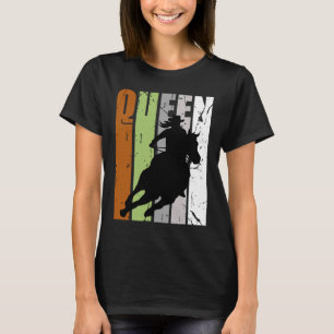 Camiseta Retro Camo Cowgirl Queen Rodeo Mujeres Racer de ba