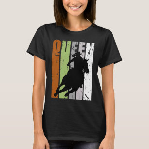 Camiseta Retro Camo Cowgirl Queen Rodeo Mujeres Racer de ba