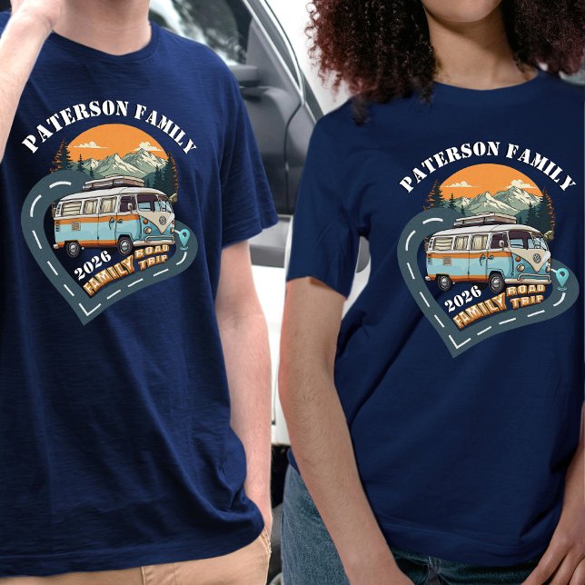 Camiseta Retro Camper Van Family Road Trip Reunion Custom (Subido por el creador)