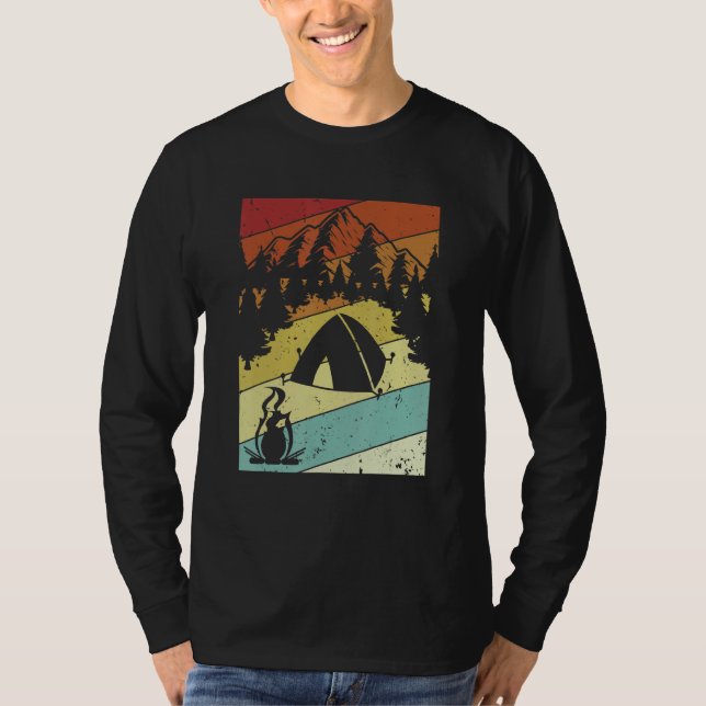 Camiseta Retro Campgrounds Glamping Backpacking Camper Camp (Anverso)