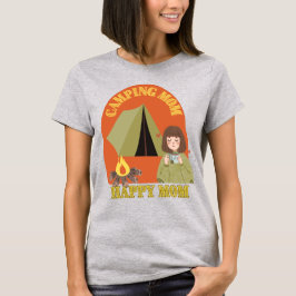 Camiseta retro camping mamá tomando té - mamá camping