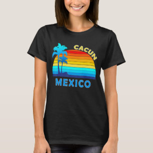 Camiseta Retro Cancún Mexico Beach Summer Tropical Souvenir