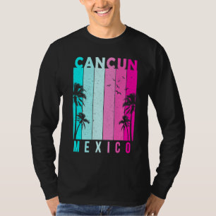 Camiseta Retro Cancún Mexico Beach Summer Tropical Souvenir