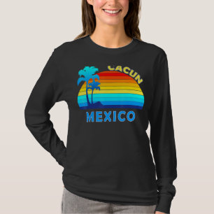 Camiseta Retro Cancún Mexico Beach Summer Tropical Souvenir