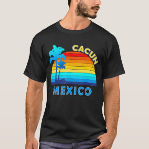 Camiseta Retro Cancún Mexico Beach Summer Tropical Souvenir