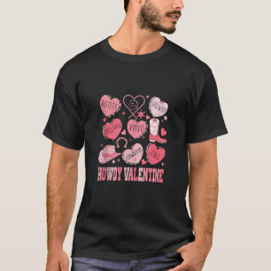 Camiseta Retro Candy Heart Howdy Velentines Day Cowgirl Wes