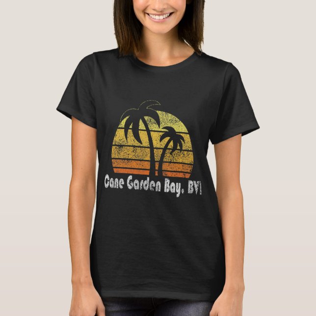 Camiseta Retro Cane Garden Bay Virgen Británica (Anverso)