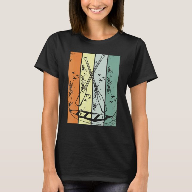 Camiseta Retro Canoeing Paddle Paddling Canoeist Kayak Kaya (Anverso)