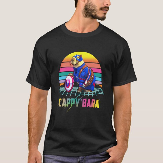Camiseta Retro Cappy'bara  Rodent Animal Humor (Anverso)