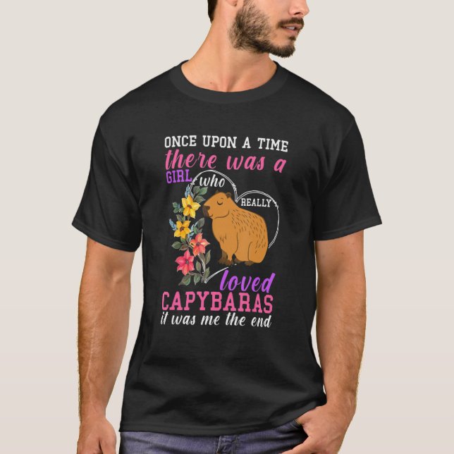 Camiseta Retro Capybara Un Chica Que Realmente Amaba Capiba (Anverso)