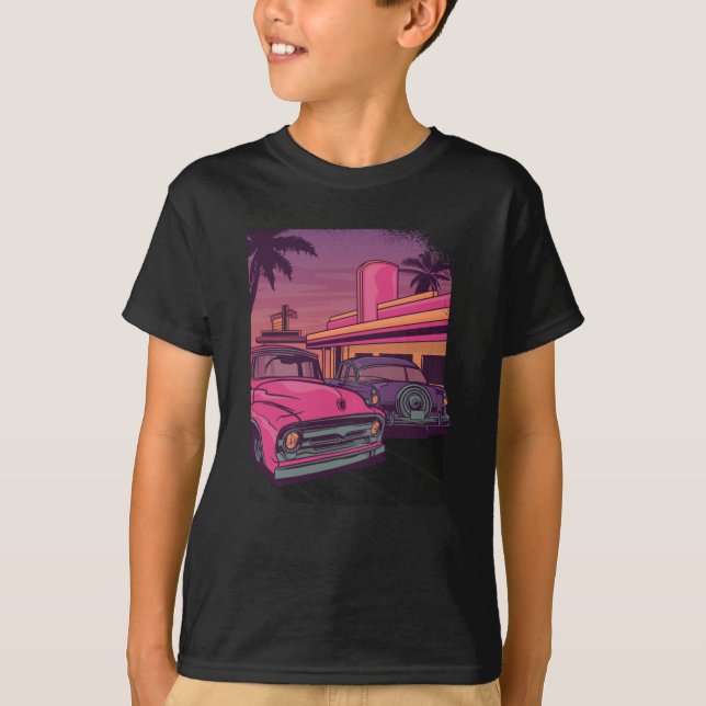 Camiseta Retro Car US Diner (Anverso)