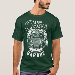 Camiseta Retro Cars Garage Classic Old American Automobile 