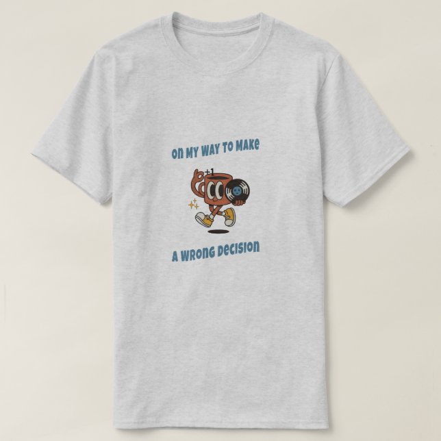 Camiseta Retro Cartoon Wrong Decisions Aesthetic T-shirt (Diseño del anverso)