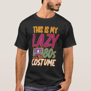 Camiseta Retro Cassette Lazy Ochenta Vintage Fiesta de disf