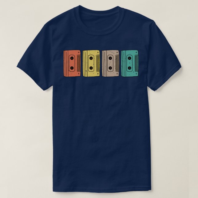 Camiseta Retro Cassette Tape Old School 80s Music Lover Gif (Diseño del anverso)