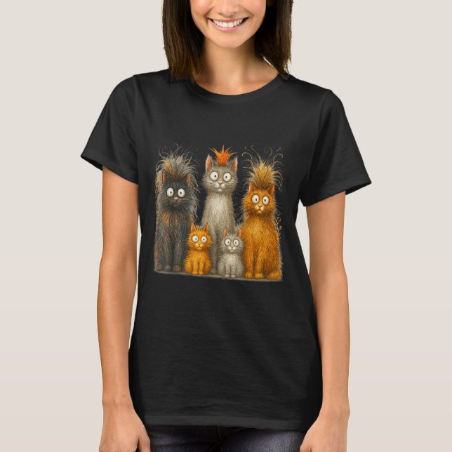 Camiseta Retro Cat Art Crazy Funny Kitten Gift Men Women Bo (Anverso)