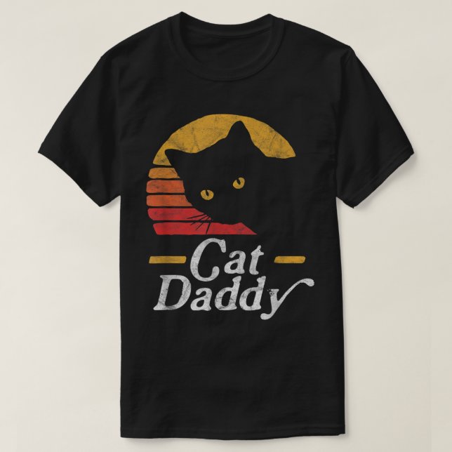 Camiseta Retro Cat Daddy Black Cat Design (Diseño del anverso)