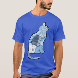 Camiseta Retro Cat Patchwork vintage