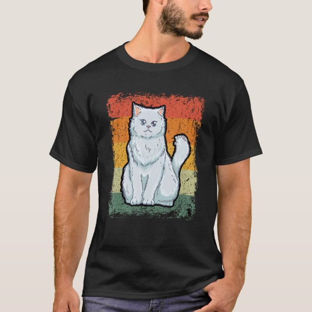 Camiseta Retro Cat  Vintage Persian Cat (Anverso)