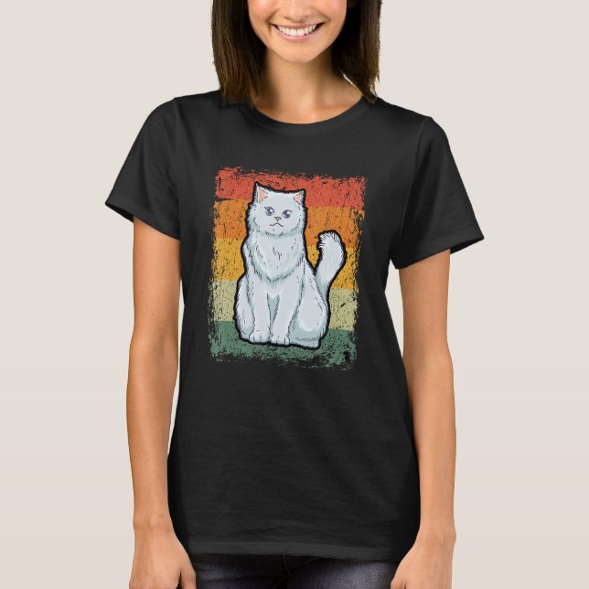 Camiseta Retro Cat  Vintage Persian Cat (Anverso)