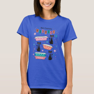 Camiseta Retro Cats Negros De Mediados Del Siglo Kitty Pyre