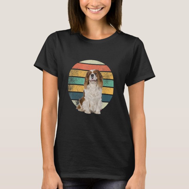 Camiseta Retro Cavalier King Charles Spaniel Mamá Perro (Anverso)