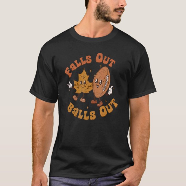 Camiseta Retro Cayó Las Bolas En El Otoño Sale Al Fútbol H (Anverso)