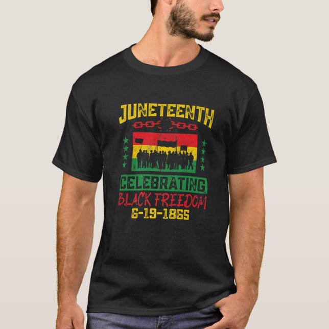 Camiseta Retro Celebrating Black Freedom Junenth June 19Th (Anverso)