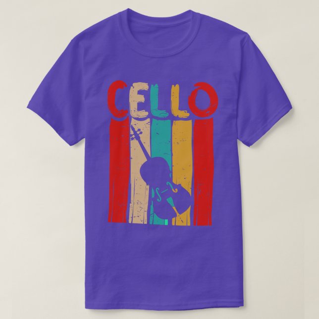 Camiseta Retro Cello Art Cellist Gift Idea Cello Player 70 (Diseño del anverso)