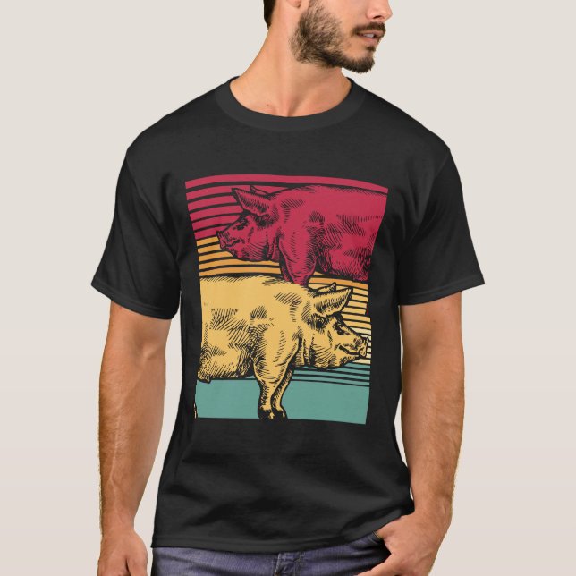 Camiseta Retro cerdo (Anverso)