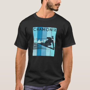 Camiseta Retro Chamonix France Ski Vintage Chamonix Francia