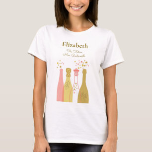 Camiseta Retro Champagne Cute Bride-to-Be Future Sra. Fiest