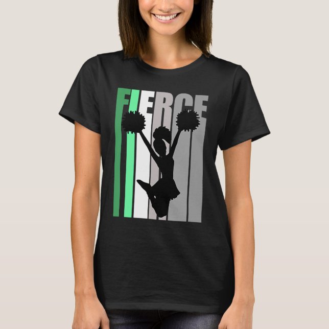Camiseta Retro Cheerled Fierce Cumpleaños Fuerte Mantener T (Anverso)