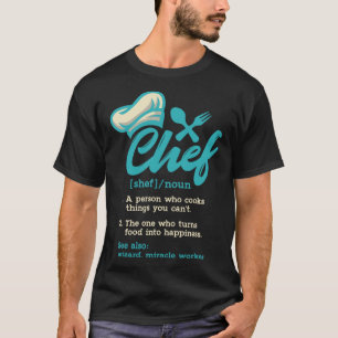Camiseta Retro Chef Definición Cocinando Cocina Guru Jefe C
