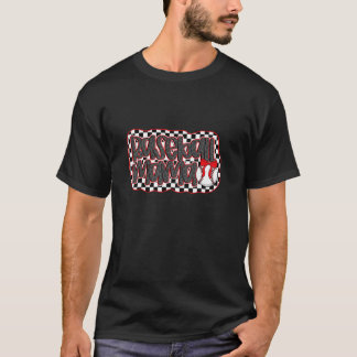 Camiseta Retro Chequeó El Béisbol Mama Coquette Game Day Mo