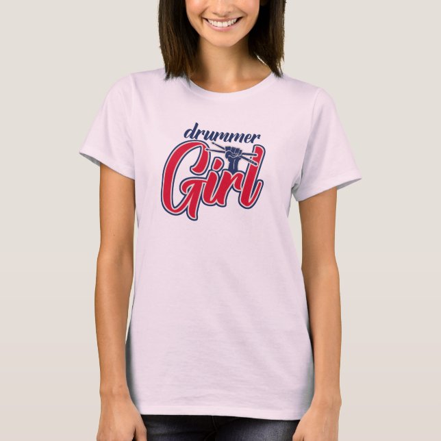 Camiseta Retro Chica de tambor (Anverso)