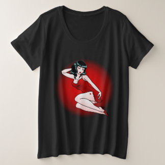 Camiseta Retro Chica Pinup Señora Pinup Camiseta d