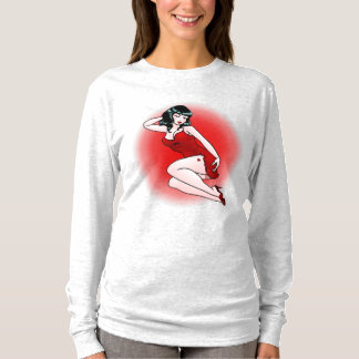 Camiseta retro Chica Pinup Tattoo Lady Shirt