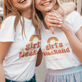 Camiseta Retro Chica Weekend Ubicación Nombre Bachelorette