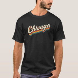 Camiseta Retro Chicago Letra Vintage
